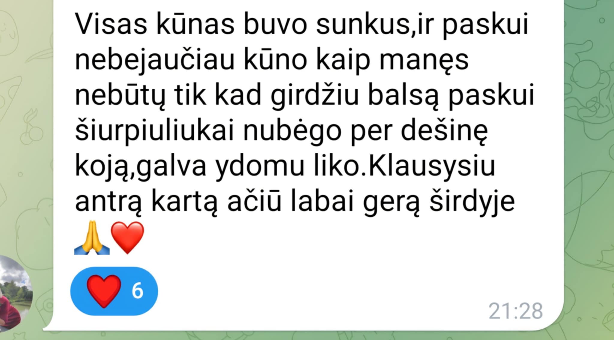 Grupės narės atsiliepimas